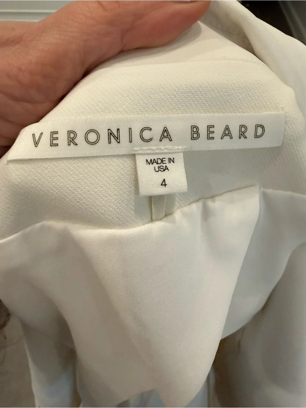 Veronica Beard Scuba Dickey Classic Blazer Jacket White Size 4 - Picture 3 of 12